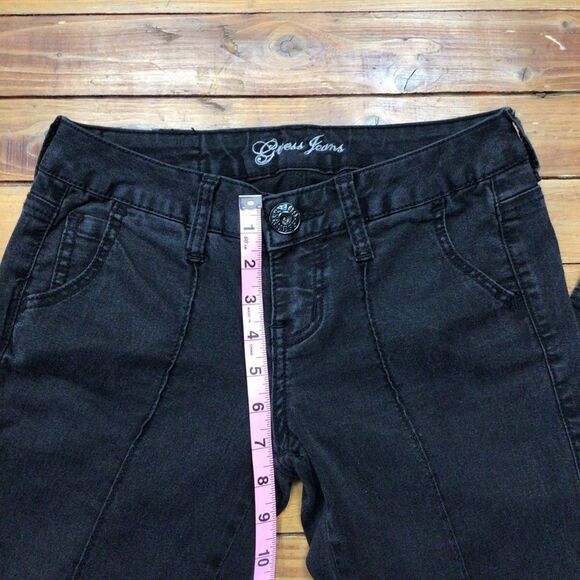 RARE Guess lace up bottoms low rise skinny dark jeans - Picture 4 of 7